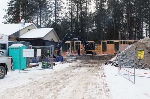 Work is coming along nicely on the Addington Highlands municipal building in Flinton with framing underway. Photo/Craig Bakay